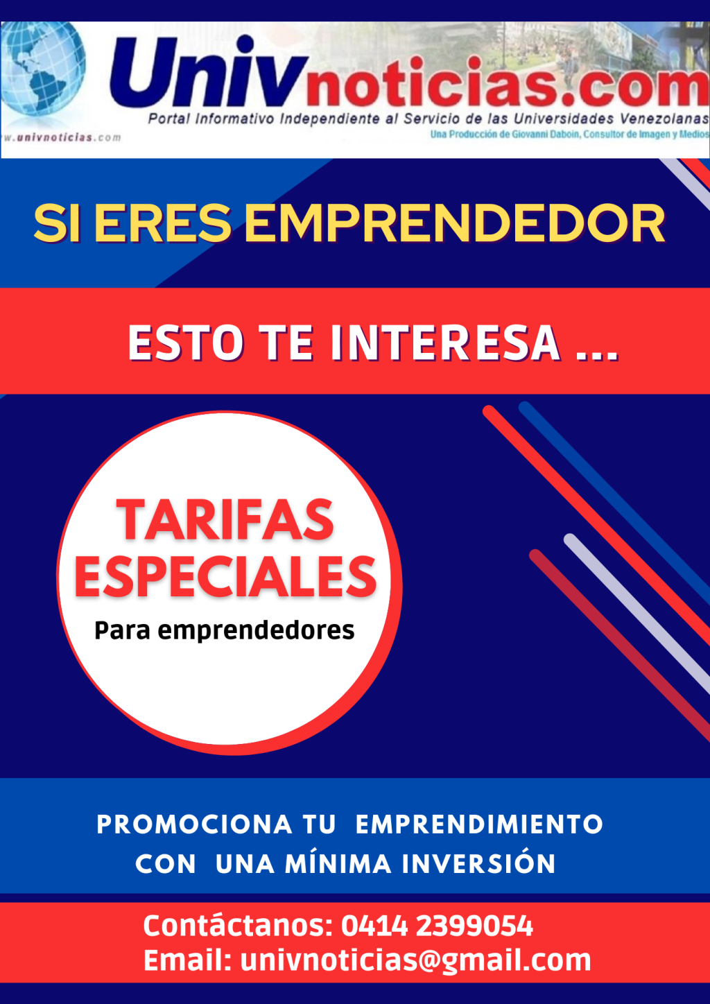 Flyer emprendimiento univnoicias