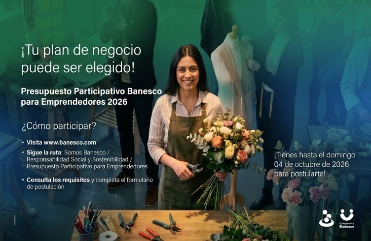 Banesco inició su convocatoria para el Presupuesto Participativo para Emprendedores 2026